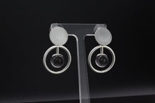 Load image into Gallery viewer, Tempest Designs Disc Hoop &amp; Resin Ball Contemporary Earrings
