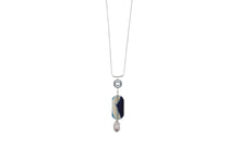 Load image into Gallery viewer, Nour London Natural Stone Pearl Slider Necklace
