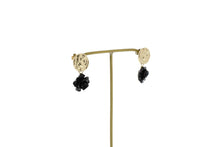 Load image into Gallery viewer, Nour London Black Rose Drop Earrings
