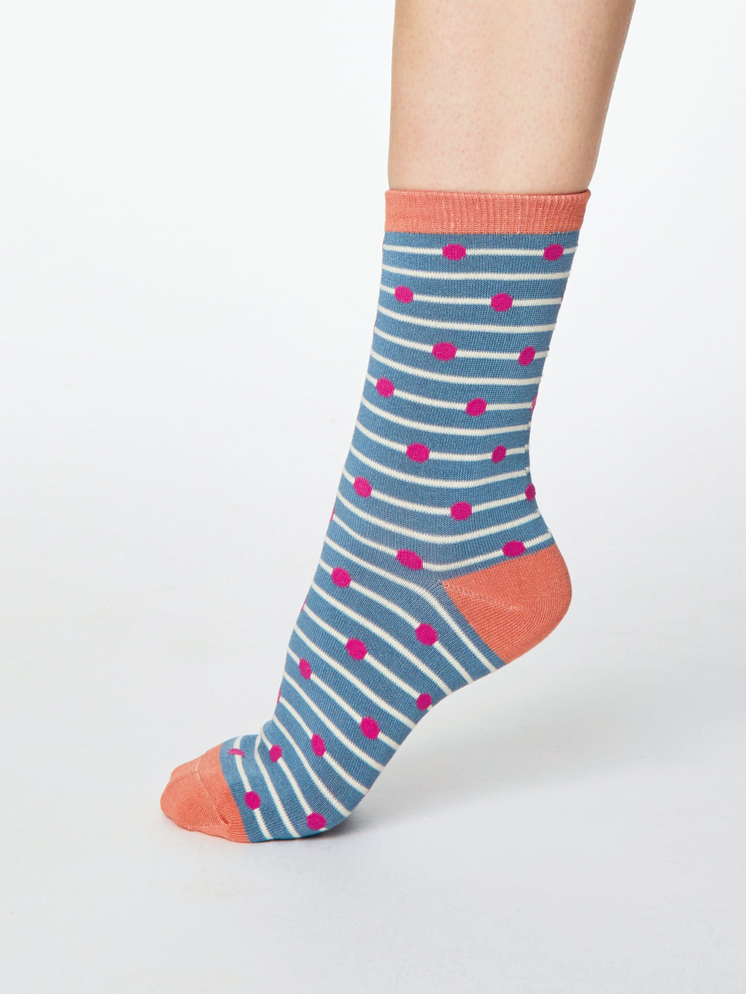 Thought Hope Bamboo Sea Blue Spot Socks